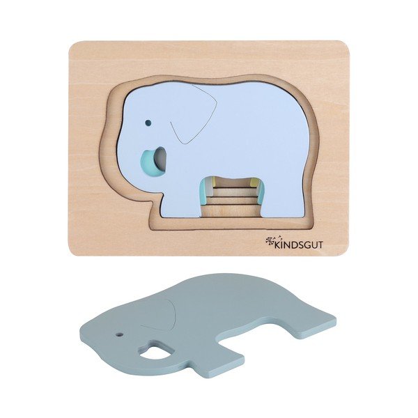 Drevené detské puzzle Kindsgut Elephant-image-2