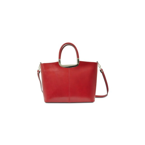 Červená kožená kabelka Infinitif Violaine