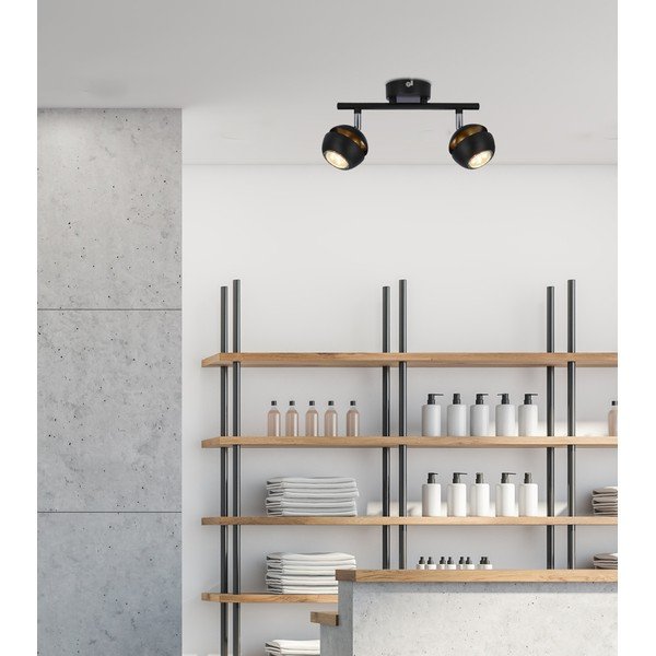 Stropné svietidlo s kovovým tienidlom v čierno-zlatej farbe 8x32 cm Boni - Candellux Lighting-image-1