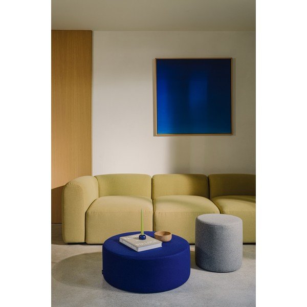 Modrý vlnený taburet Folk – noo.ma-image-2