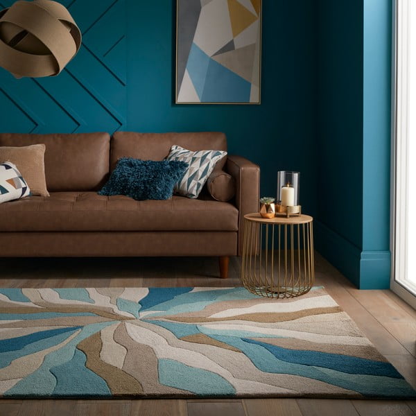 Tyrkysovomodrý koberec 170x120 cm Zest Infinite - Flair Rugs-image-1