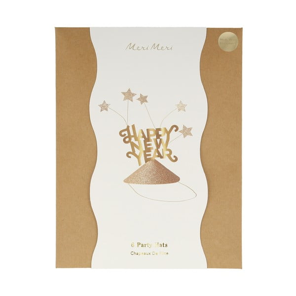 Párty čiapočky v súprave 6 ks Happy New Year - Meri Meri-image-2