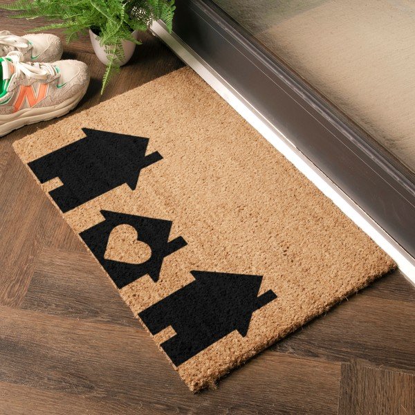 Rohožka z kokosového vlákna 40x60 cm Home Is Where the Heart Is – Artsy Doormats-image-1
