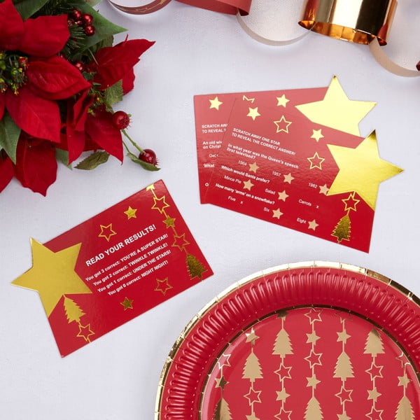 Sada 10 vianočných herných stieracích kariet Neviti Dazzling Christmas