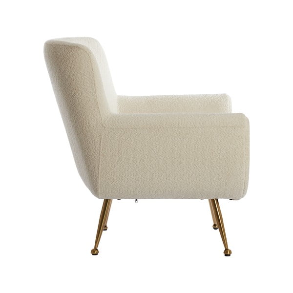 Krémové kreslo z textílie buklé Vinstra – Light & Living-image-3