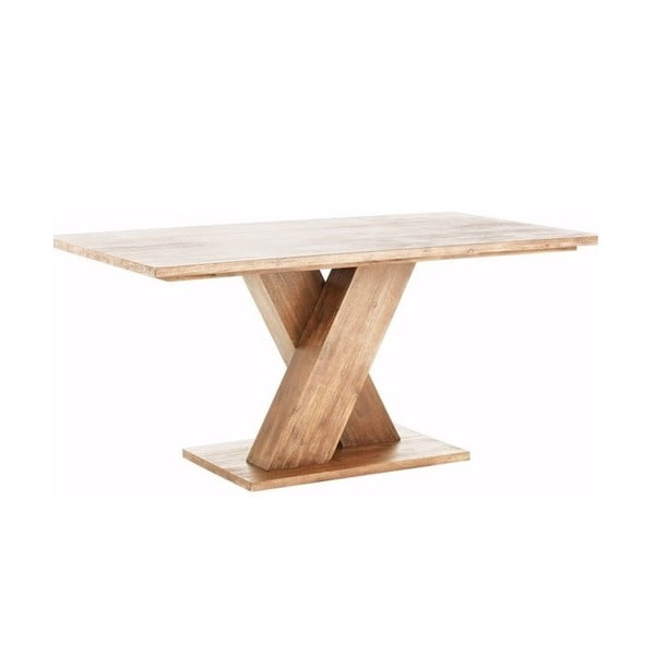 Hnedý jedálenský stôl z masívneho akáciového dreva Støraa Khan, 90 × 160 cm