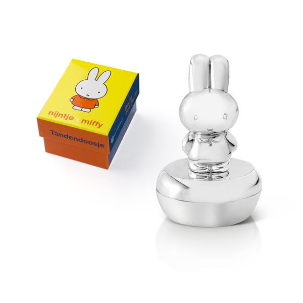 Kovová škatuľka na prvý zúbok ø 4x6 cm Miffy – Zilverstad-image-1