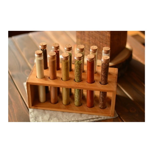 Set 12 skúmaviek a stojanu Bambum Vanilla-image-4