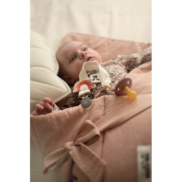 Ružová bavlnená detská deka 75x75 cm - Malomi Kids-image-4