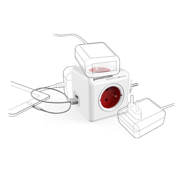Rozbočovacia zásuvka PowerCube Original USB – Cubenest-image-2