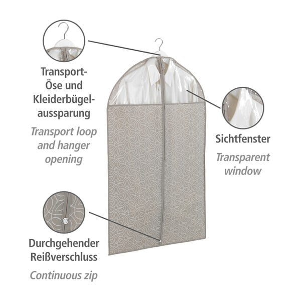 Béžový obal na obleky Wenko Business, 100 x 60 cm-image-4