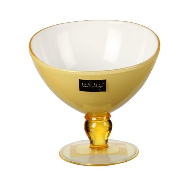 Svetložltý pohár na dezert Vialli Design Livio, 180 ml
