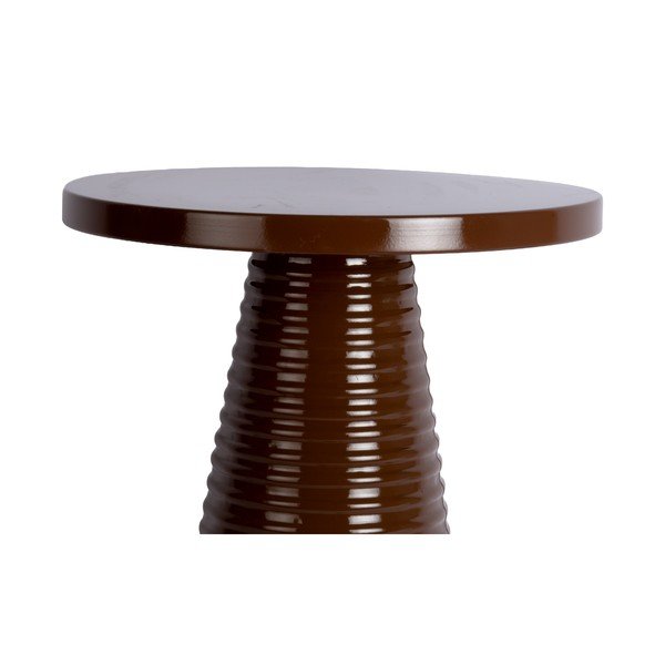 Kovový okrúhly odkladací stolík ø 40 cm Catania Ribbed – Leitmotiv-image-2