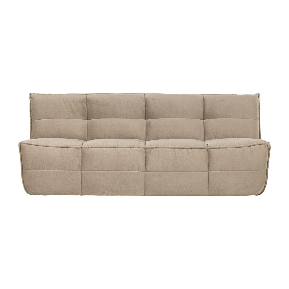 Béžová zamatová pohovka 204 cm Cluster – vtwonen