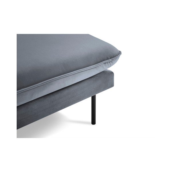 Sivá zamatová leňoška Cosmopolitan Design Vienna, pravý roh-image-4