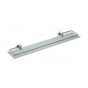 Mosadzná kúpeľňová polica v striebornej farbe Sapho X-Round, šírka 60 cm