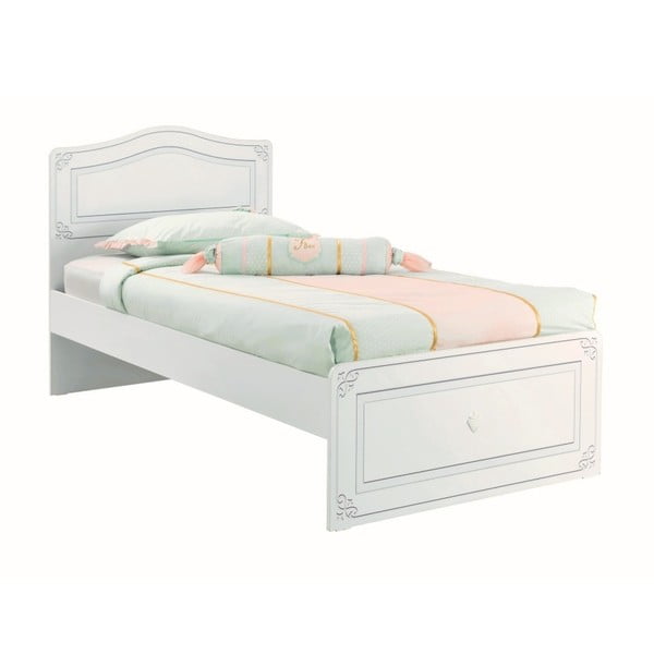 Biela jednolôžková posteľ Selena Bed, 100 × 200 cm