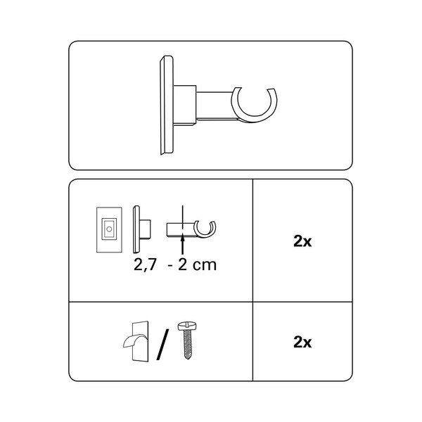 Nosníky pre garniže v súprave 2 ks California - SP TREND-image-1