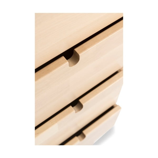 Ručne vyrobená komoda z masívneho brezového dreva Kiteen Notte, 75 × 120 cm-image-1