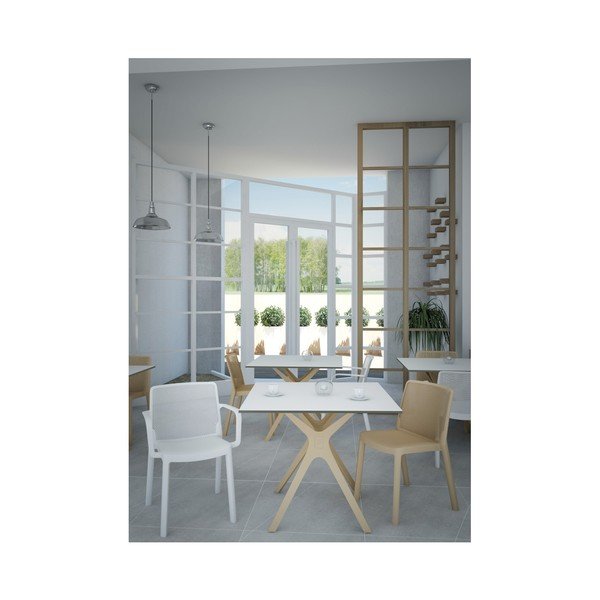 Sada 4 bielych záhradných kresiel Resol Fresh-image-2