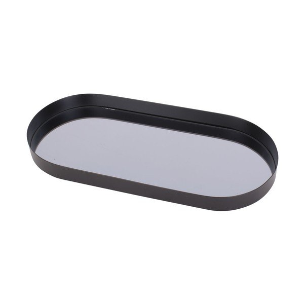 Čierny podnos s dymovým zrkadlom PT LIVING Oval, šírka 18 cm-image-3