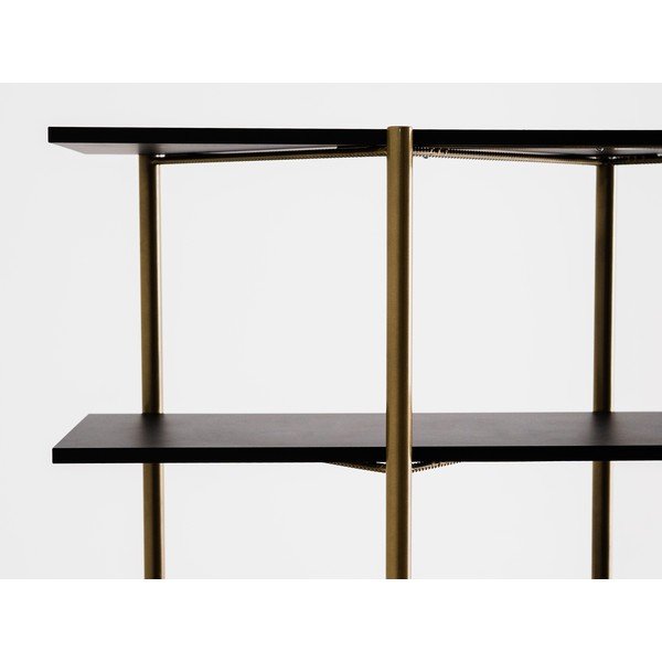 Knižnica v čierno-zlatej farbe 110x150 cm Rave - CustomForm-image-2