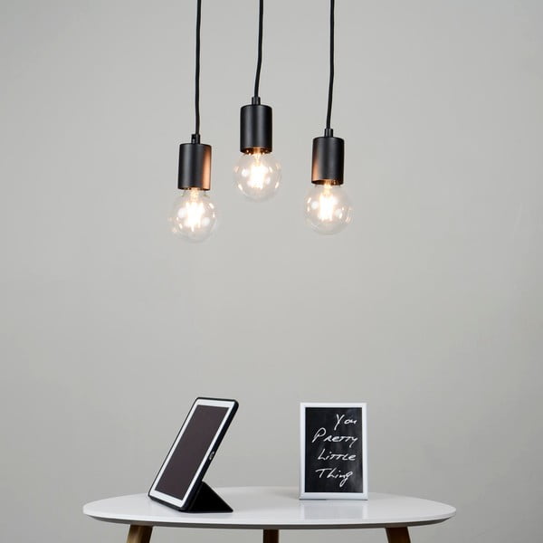 Čierne trojramenné závesné svietidlo Sotto Luce Cero Basic-image-1