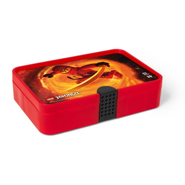 Červený úložný box s priehradkami LEGO® Ninjago