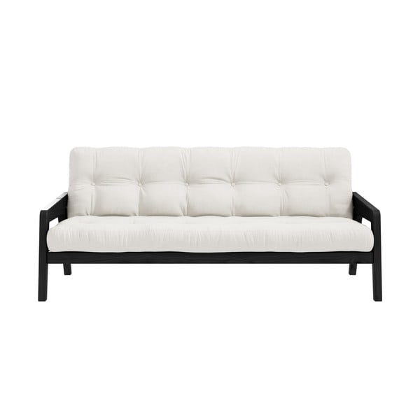 Čierna variabilní rozkladacia pohovka s futónom v bielej farbe Karup Design Grab Black/Natural