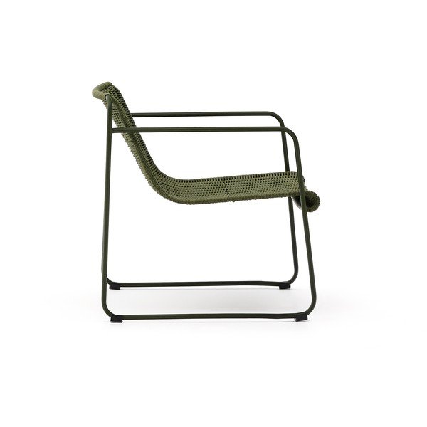 Zelené kovové záhradné kreslo Maurina – Kave Home-image-3