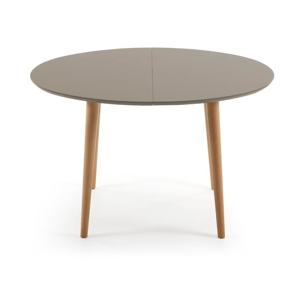 Rozkladací jedálenský stôl z bukového dreva Kave Home Oakland, 120 x 90 cm-image-1