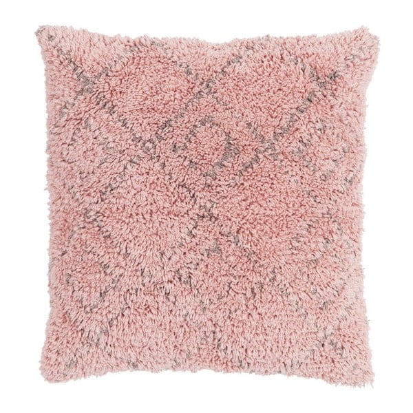 Ružový bavlnený vankúš Ego Dekor Vintage Fluffy, 45 × 45 cm