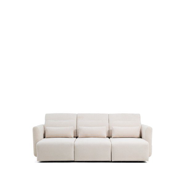 Béžová ženilková polohovacia/rozkladacia pohovka s leňoškou 255 cm Lares – Kave Home-image-2