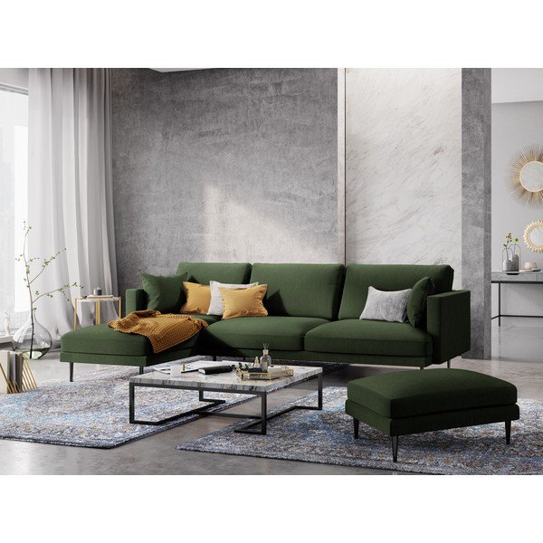 Fľaškovozelený puf Milo Casa Piero-image-1