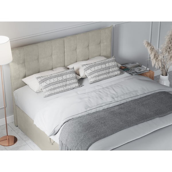Béžová dvojlôžková posteľ Mazzini Beds Echaveria, 160 x 200 cm-image-1