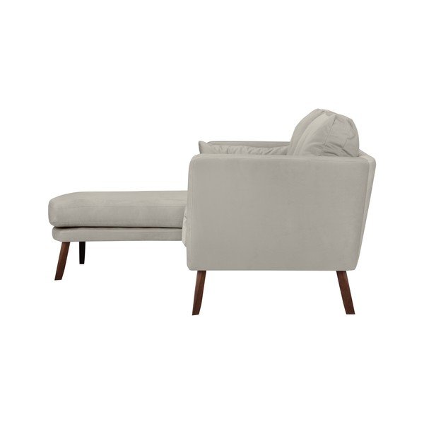 Svetlobéžová trojmiestna pohovka Mazzini Sofas Elena, s leňoškou na ľavom rohu-image-4
