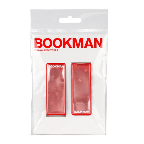 Červená magnetická pripínacia odrazka Bookman