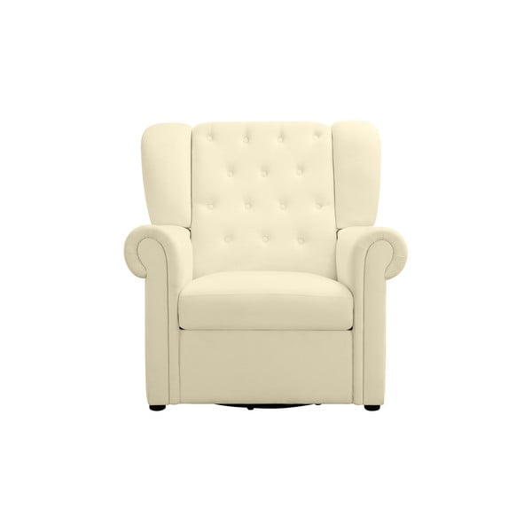 Biele zamatové hojdacie chesterfield kreslo Lillyse – Støraa-image-3