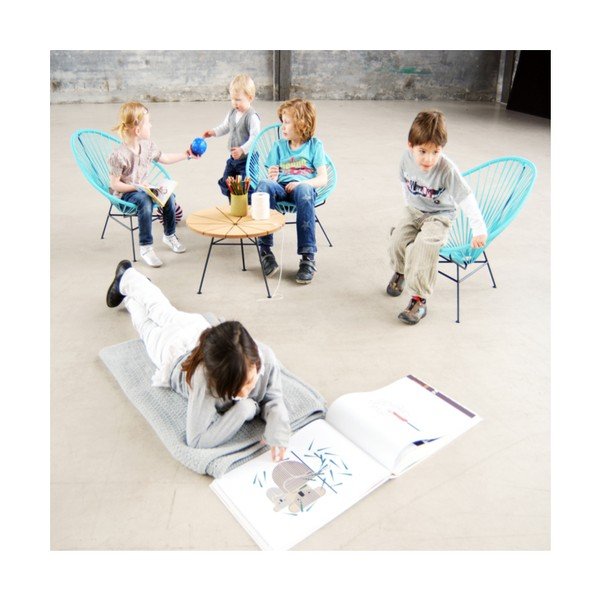 Čierne detské kresielko OK Design Acapulco Mini-image-3