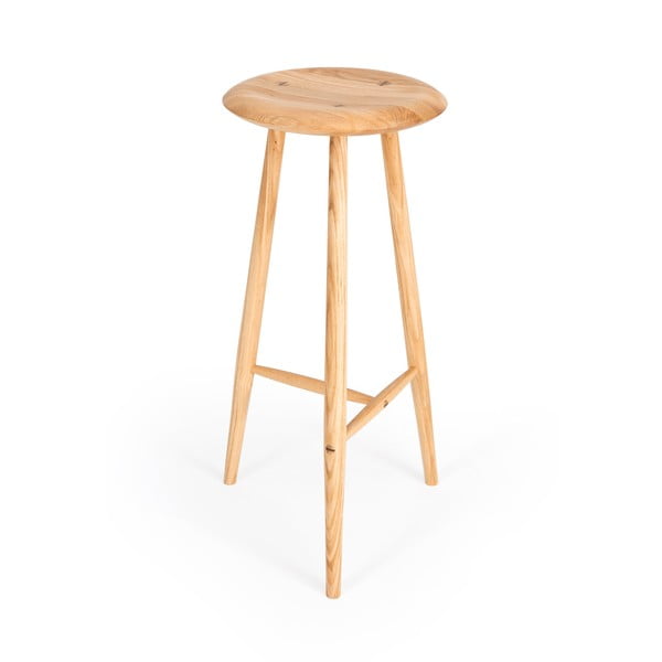 Barová stolička z dubového dreva v prírodnej farbe (výška sedadla 75 cm) Blanc – Gazzda-image-4