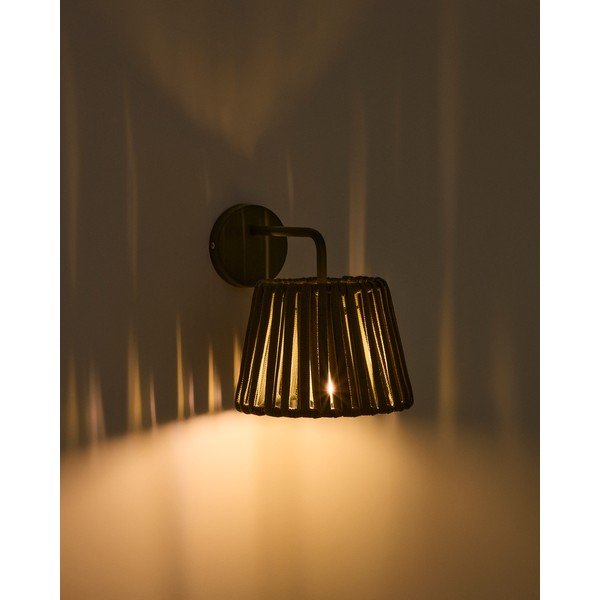 LED nástenné vonkajšie svietidlo so solárnym panelom (výška  23 cm) Aldet – Kave Home-image-1