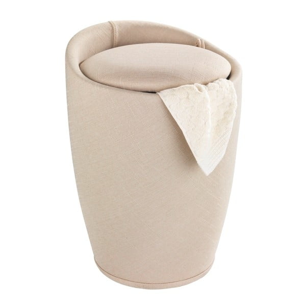Béžový kôš na bielizeň a taburetka v jednom Wenko Linen Look-image-2
