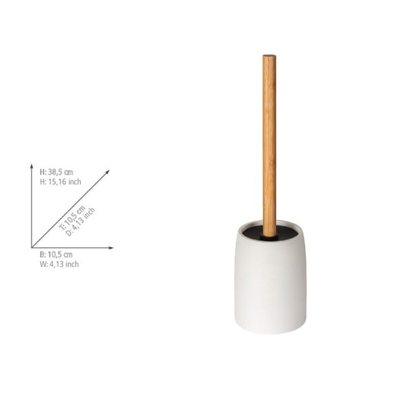 Biela WC kefa z polyresínu Altavalle – Wenko-image-3