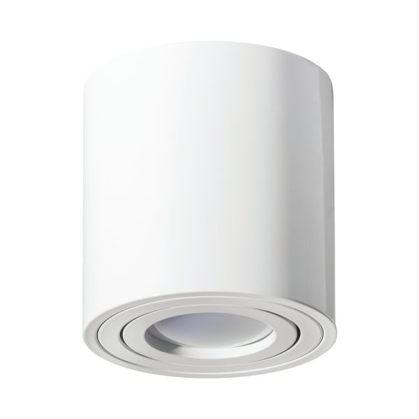 Biele stropné svietidlo Kobi Minimalism, výška 8,4 cm