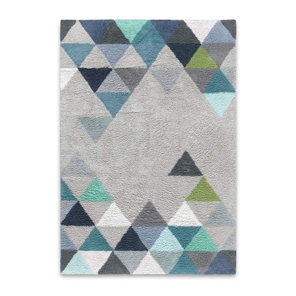 Sivo-modrý ručne tkaný koberec HF Living Valley, 120 × 170 cm