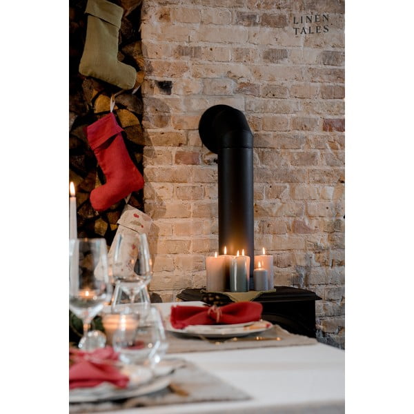 Látková vianočná pančucha Red Pear – Linen Tales-image-3