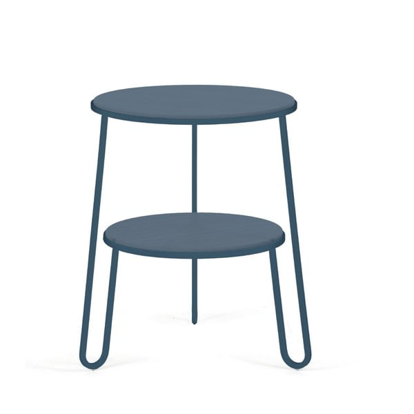 Modrosivý odkladací stolík HARTÔ Anatole, ⌀ 40 cm