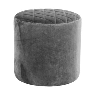 Sivý zamatový puf Bonami Essentials Ejby