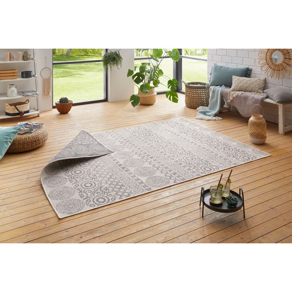 Sivo-biely vonkajší koberec Ragami Circle, 80 x 150-image-3