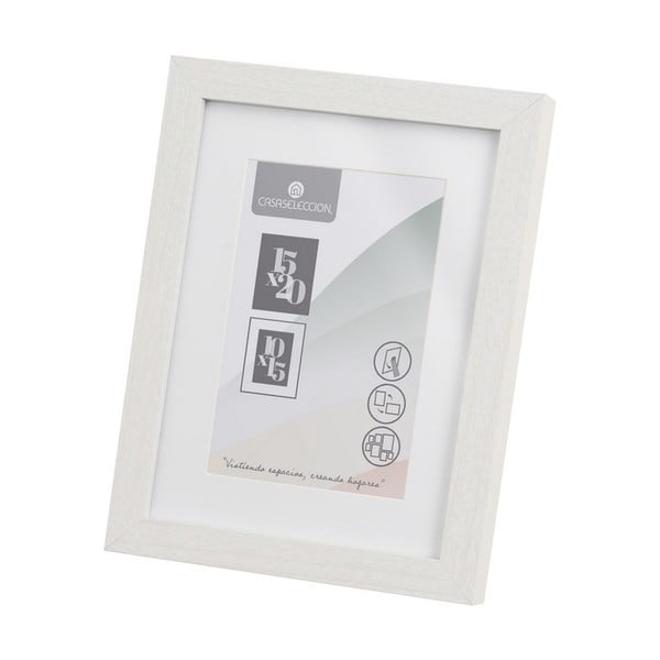 Biely stojací/na stenu rámček 17,5x22,5 cm Sencillo – Casa Selección
